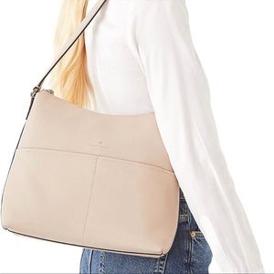 Kate Spade cream, beige shoulder tote. Like new barely used.